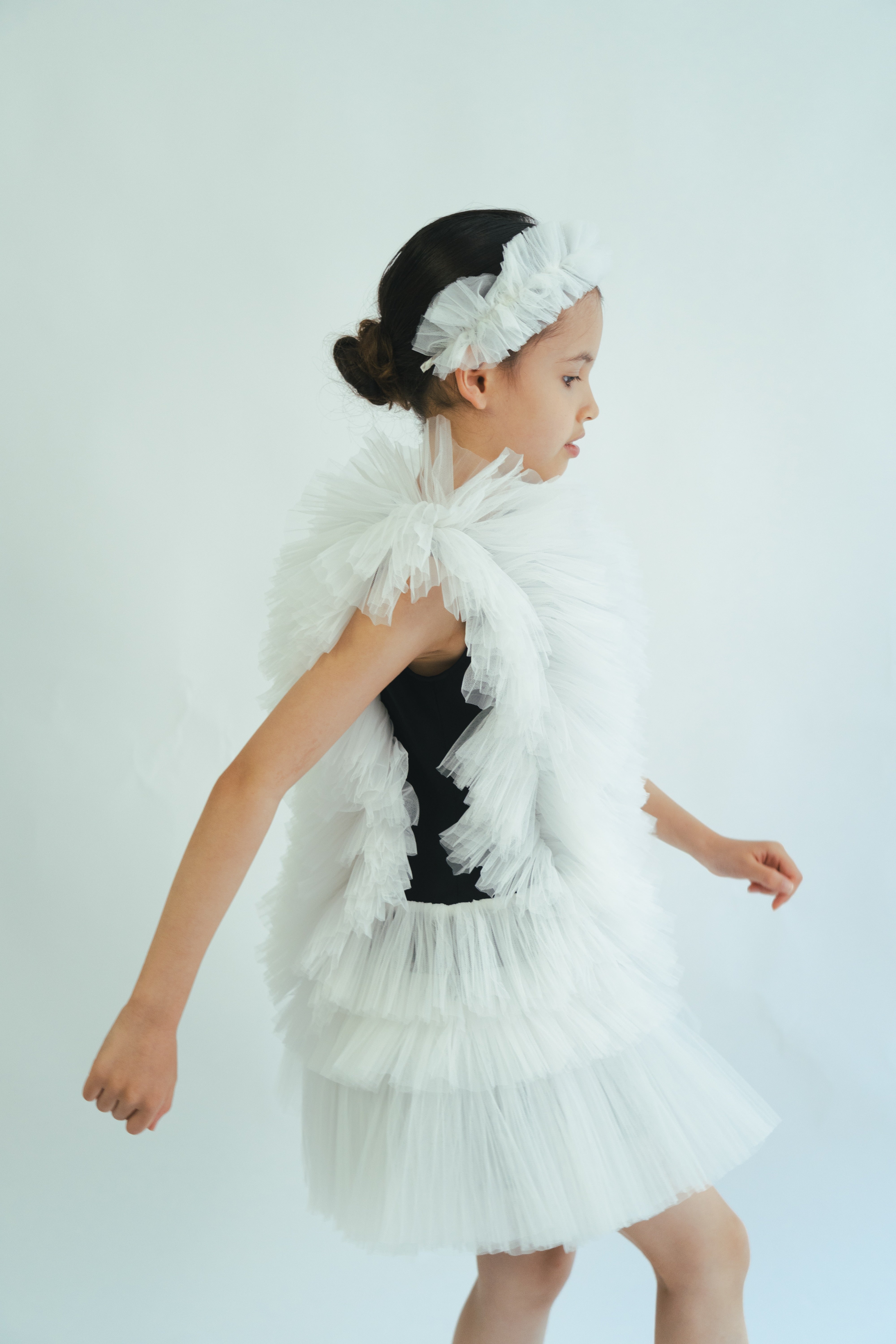 The Victoria Dress Black & White flower
