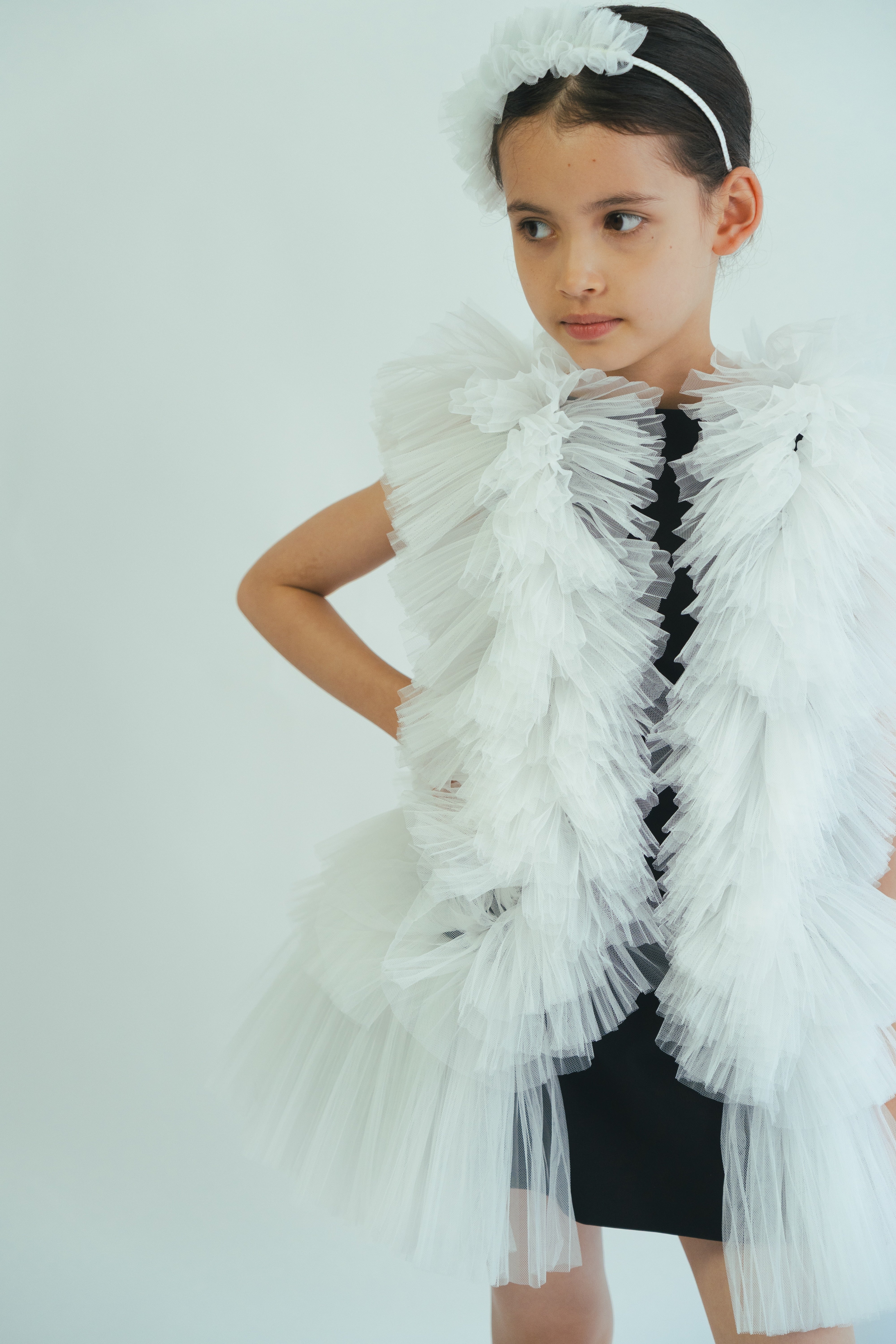 The Victoria Dress Black & White flower