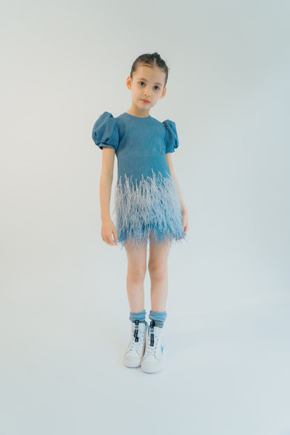 The Mia Dress Denim Blue