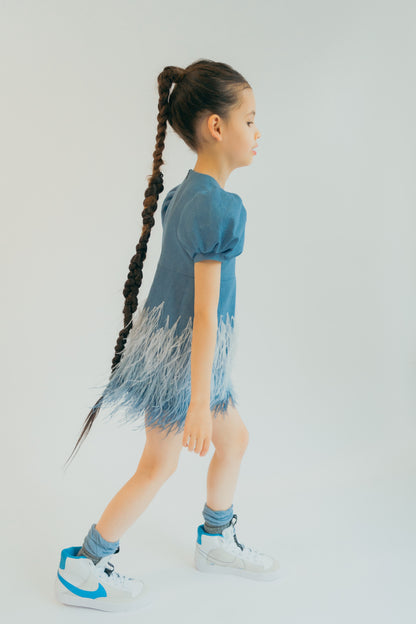 The Mia Dress Denim Blue