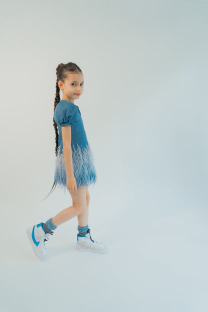 The Mia Dress Denim Blue