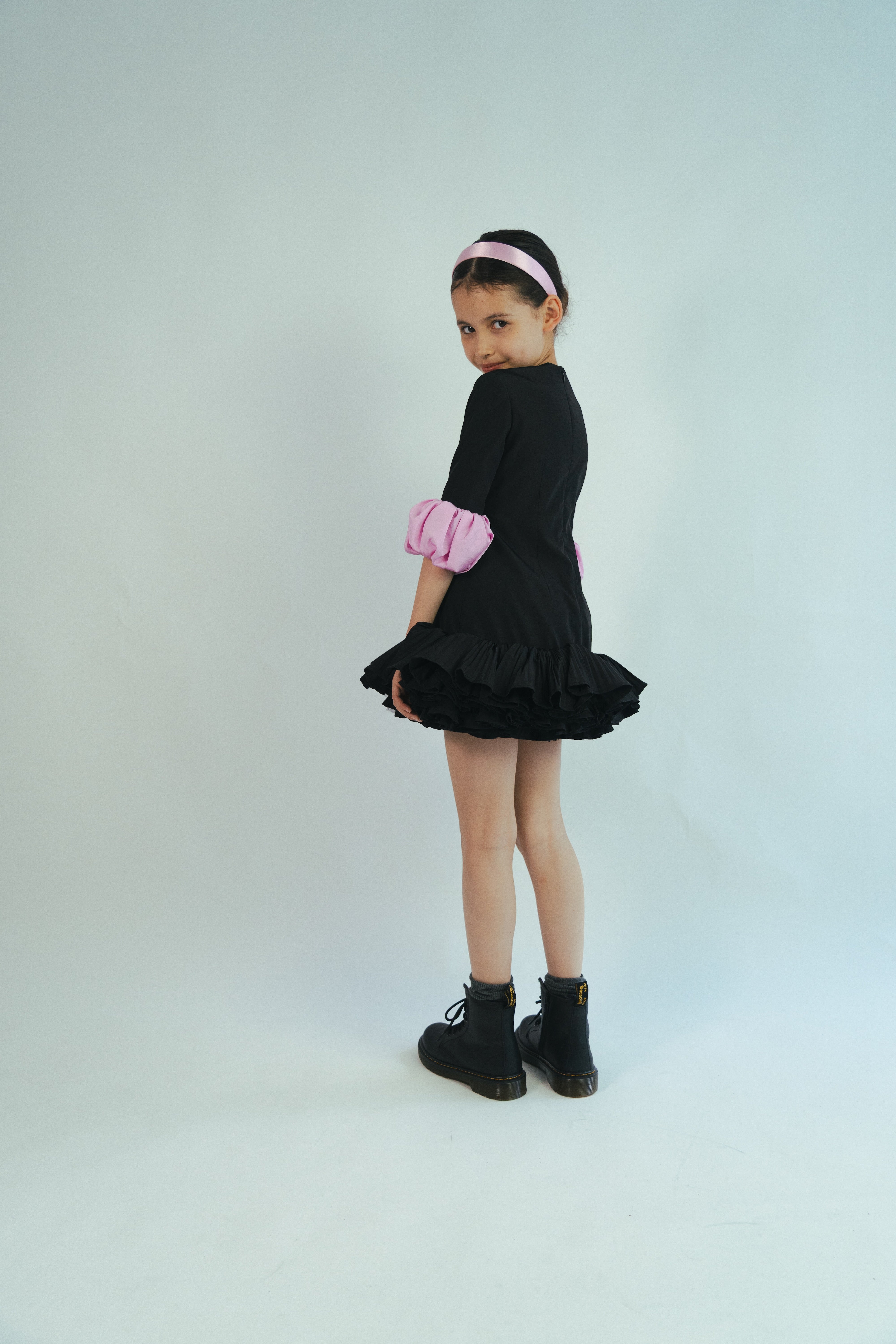 The Schafer Dress Black & Pink