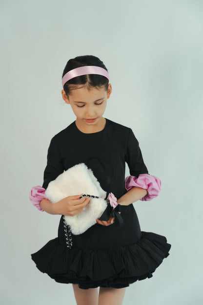 The Schafer Dress Black & Pink