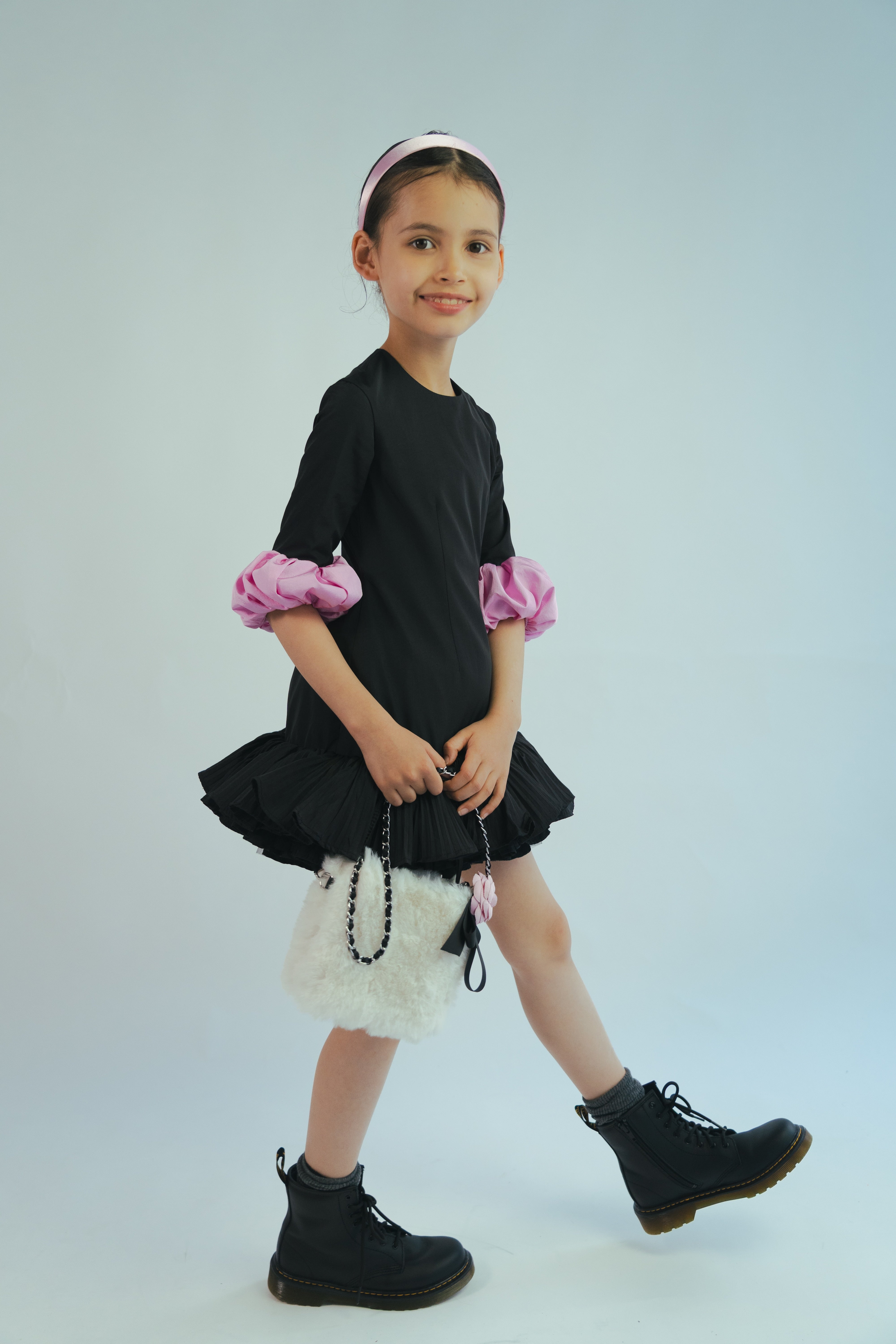 The Schafer Dress Black & Pink