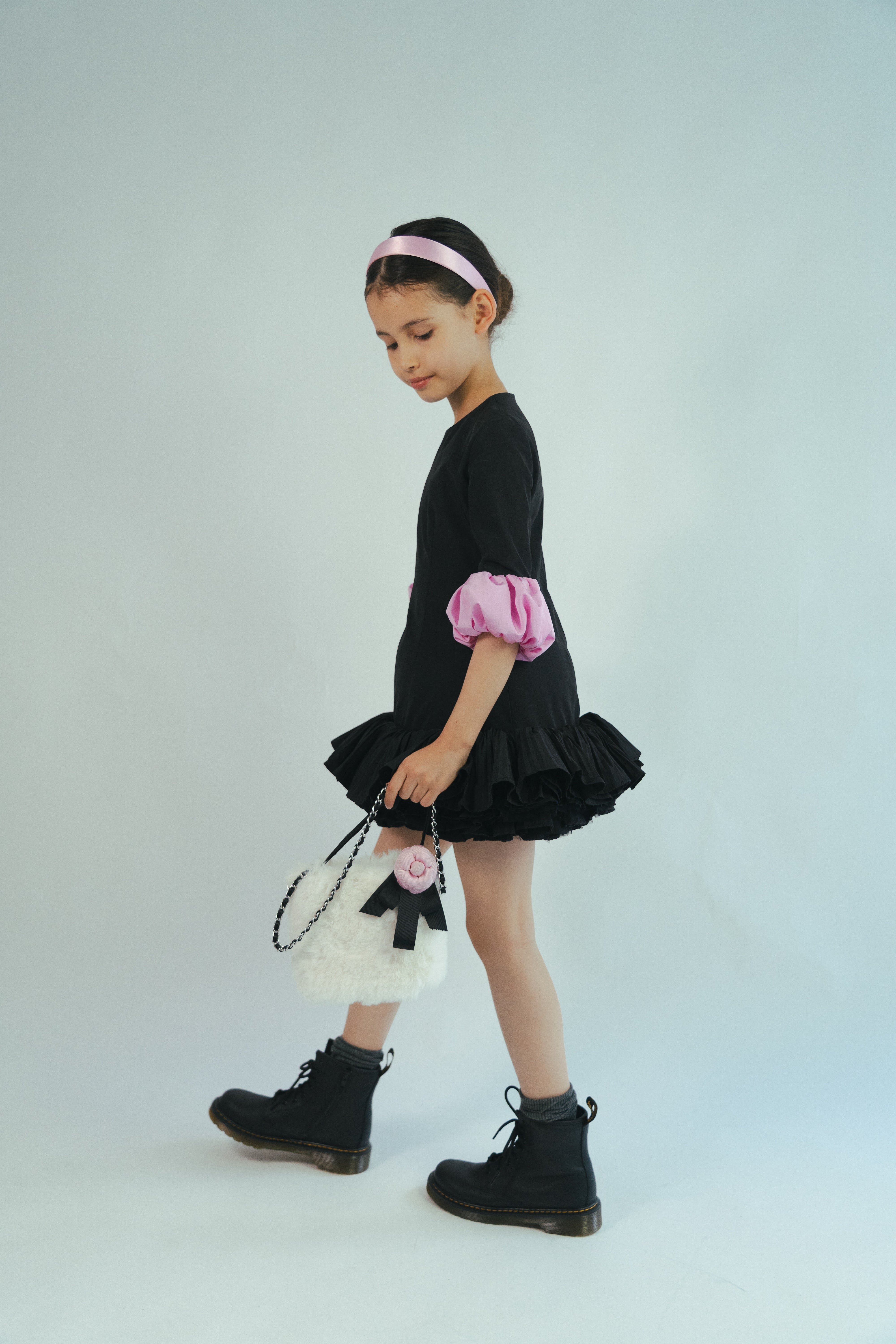 The Schafer Dress Black & Pink