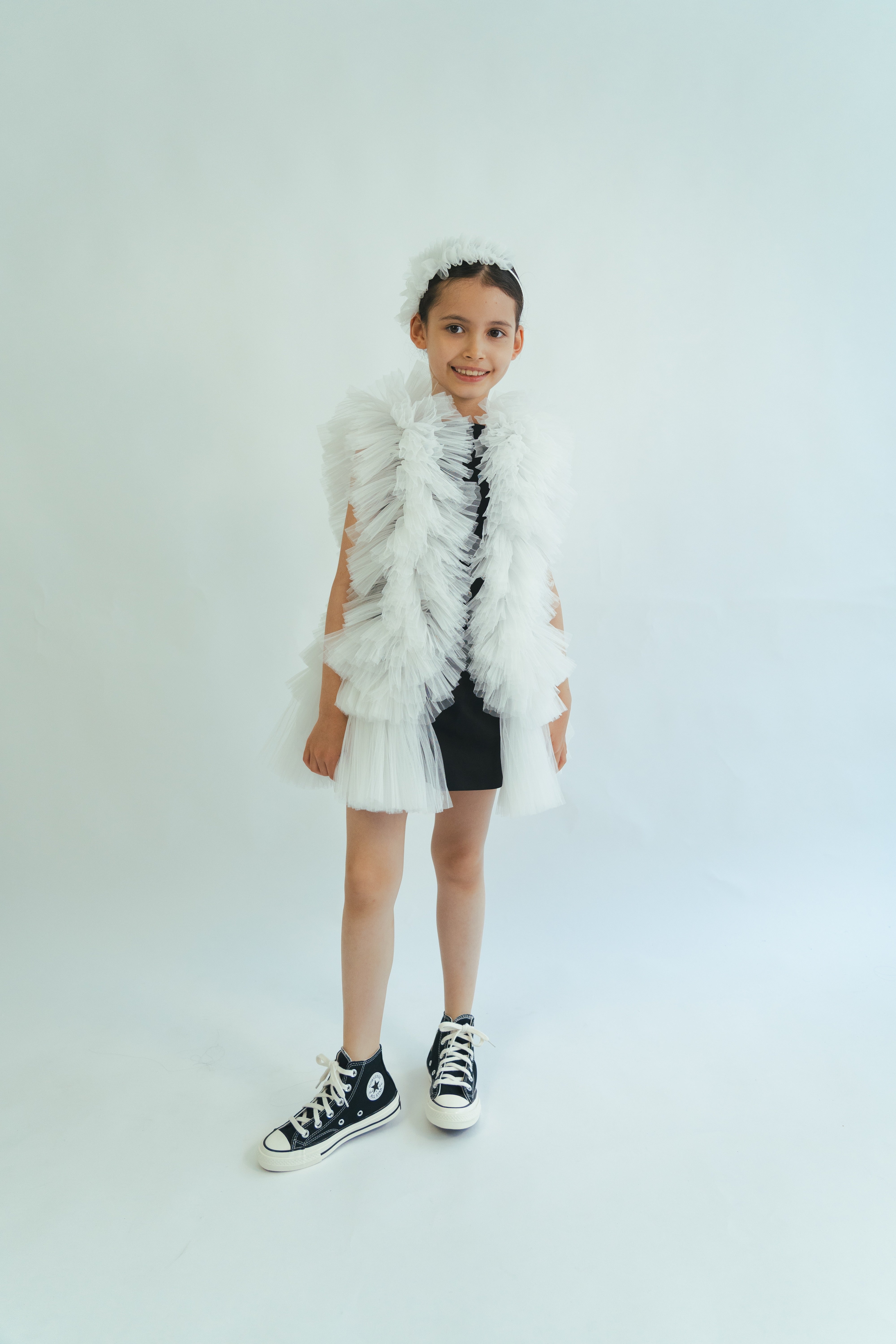 The Victoria Dress Black & White flower