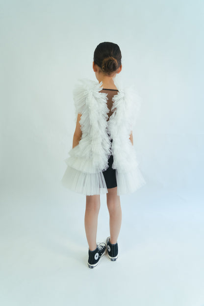 The Victoria Dress Black & White flower